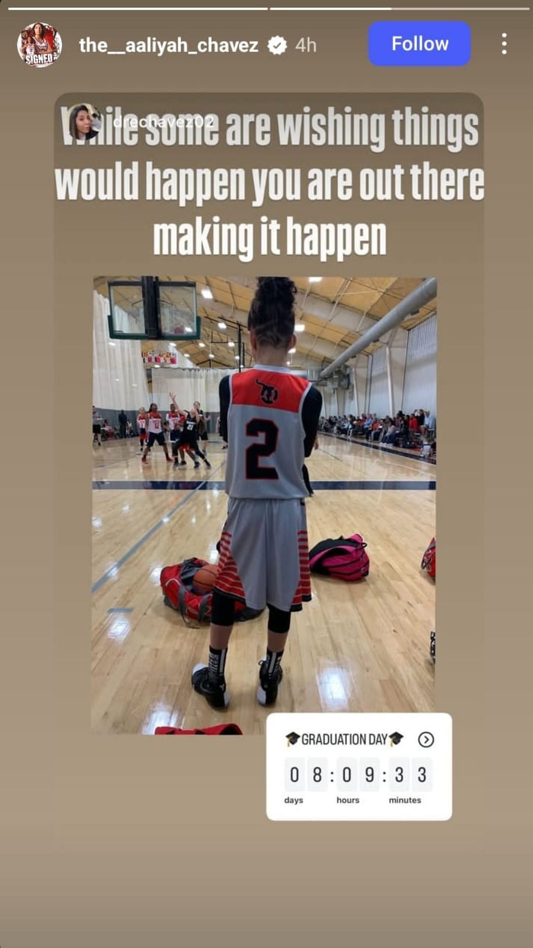 Aaliyah Chavez reshared her mother's story via Instagram